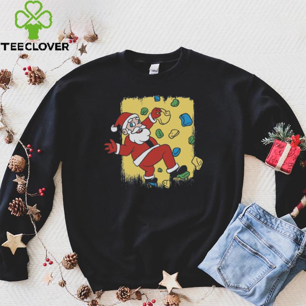 Rock Climbing Santa Funny Christmas Climber Kids T Shirt Rock Climbing Santa Funny Christmas Climber Kids T Shirt