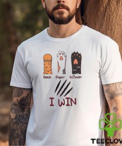 Rock paper scissors I win art shirt