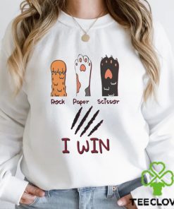 Rock paper scissors I win art shirt