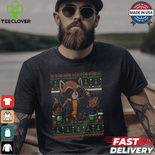 Rocket Raccoon Groot Ugly Christmas Shirt