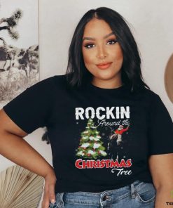 Rockin Around The Christmas Tree Cowboy Santa Horse 2023 T shirt