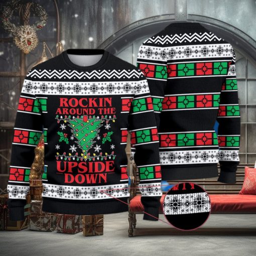 Rockin Around The Upside Down Christmas 3D All Over Printed Ugly Christmas Sweater