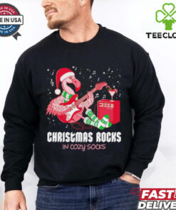 Rockin’ Flamingo Christmas rocks shirt