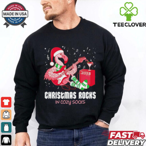 Rockin’ Flamingo Christmas rocks shirt