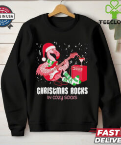 Rockin’ Flamingo Christmas rocks shirt