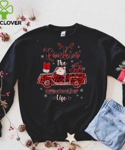 Rockin The Grandmother Life Santa Leopard Print Christmas T Shirt