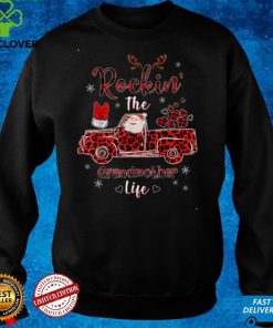 Rockin The Grandmother Life Santa Leopard Print Christmas T Shirt