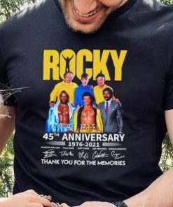 Rocky 45th Anniversary Signatures 70s Movie Thank You For The Memories Sylvester Stallone Shirt