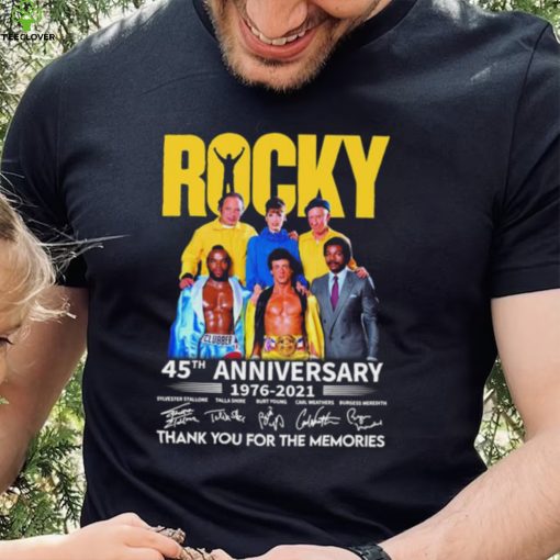 Rocky 45th Anniversary Signatures 70s Movie Thank You For The Memories Sylvester Stallone Shirt