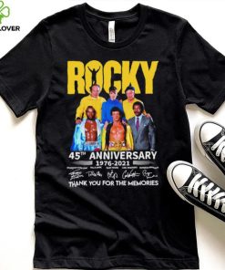 Rocky 45th Anniversary Signatures 70s Movie Thank You For The Memories Sylvester Stallone Shirt