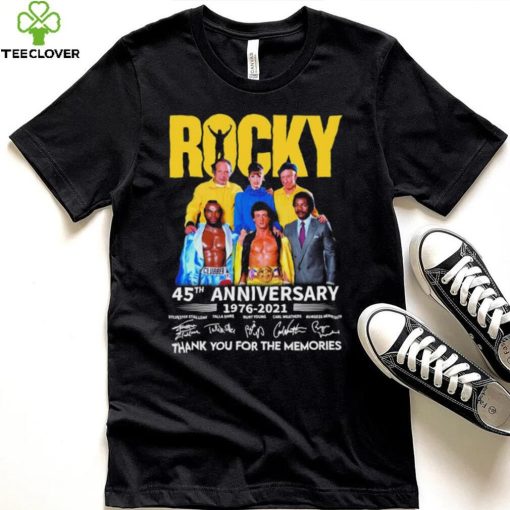 Rocky 45th Anniversary Signatures 70s Movie Thank You For The Memories Sylvester Stallone Shirt