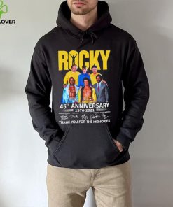 Rocky 45th Anniversary Signatures 70s Movie Thank You For The Memories Sylvester Stallone Shirt