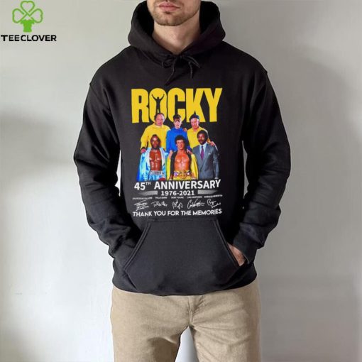 Rocky 45th Anniversary Signatures 70s Movie Thank You For The Memories Sylvester Stallone Shirt