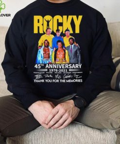 Rocky 45th Anniversary Signatures 70s Movie Thank You For The Memories Sylvester Stallone Shirt