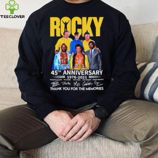 Rocky 45th Anniversary Signatures 70s Movie Thank You For The Memories Sylvester Stallone Shirt