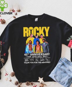 Rocky 45th Anniversary Signatures 70s Movie Thank You For The Memories Sylvester Stallone Shirt