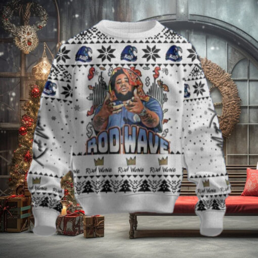 Rod Wave Special Edition Chirstmas Gifts 2024 Xmas For Family And Friends Ugly Sweater
