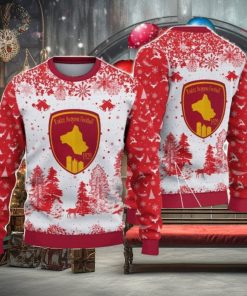 Rodez AF Big Logo Pine Trees Big Fans Gift Christmas Sweater For Men And Women