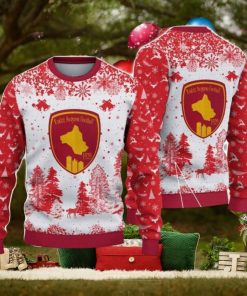 Rodez AF Big Logo Pine Trees Big Fans Gift Christmas Sweater For Men And Women