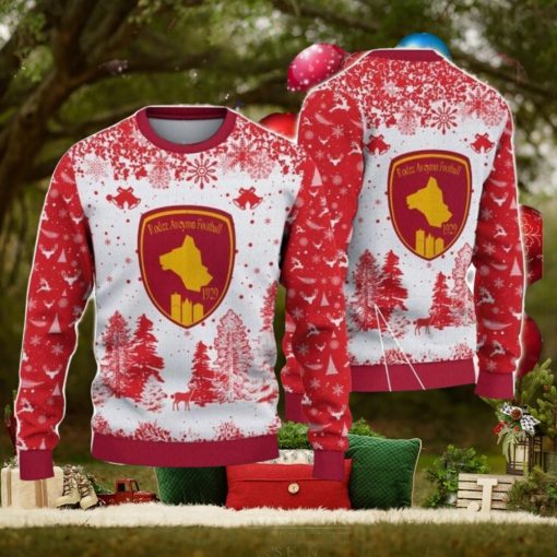 Rodez AF Big Logo Pine Trees Big Fans Gift Christmas Sweater For Men And Women