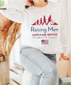 Rodney Smith Jr Raising Men Lawn Care Service Giving Back To The Community Usa Flag t shirt