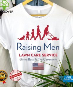 Rodney Smith Jr Raising Men Lawn Care Service Giving Back To The Community Usa Flag t shirt