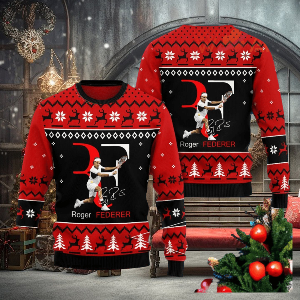 Roger Federer 3D Ugly Christmas Sweater Roger Federer 3D Ugly Christmas Sweater