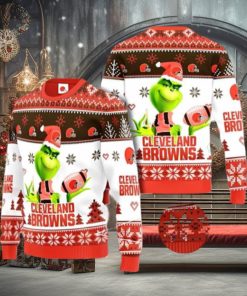 Cleveland Browns Grinch Ugly Christmas Sweater Xmas 3D Printed Christmas Sweater Gift 1 Cleveland Browns Grinch Ugly Christmas Sweater Xmas 3D Printed Christmas Sweater Gift