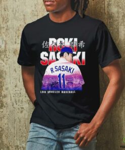 Roki Sasaki Los Angeles Dodgers Landmark city skyline shirt