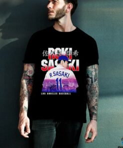 Roki Sasaki Los Angeles Dodgers Landmark city skyline shirt