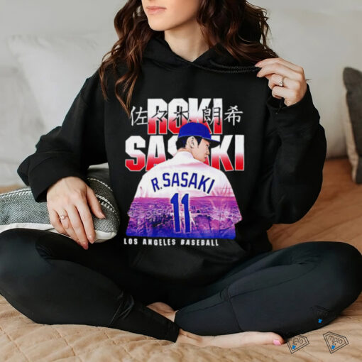 Roki Sasaki Los Angeles Dodgers Landmark city skyline shirt
