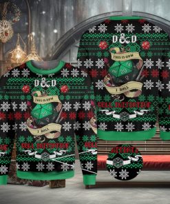 Roll Initiative Dungeons & Dragons Knitted Christmas 3D Sweater For Fans