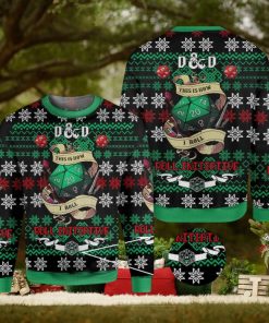 Roll Initiative Dungeons & Dragons Knitted Christmas 3D Sweater For Fans
