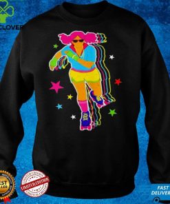 Roller skating derby 70s 80s skater afro girl hoodie, sweater, longsleeve, shirt v-neck, t-shirt