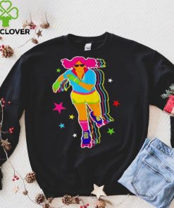 Roller skating derby 70s 80s skater afro girl hoodie, sweater, longsleeve, shirt v-neck, t-shirt