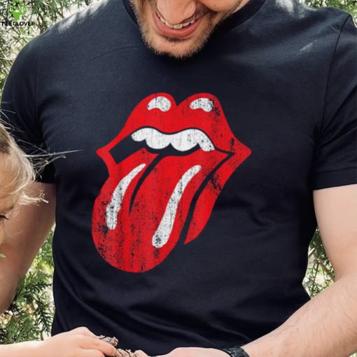 Rolling Stoned T Shirt Official Distressed Tongue Vintage T Shirt