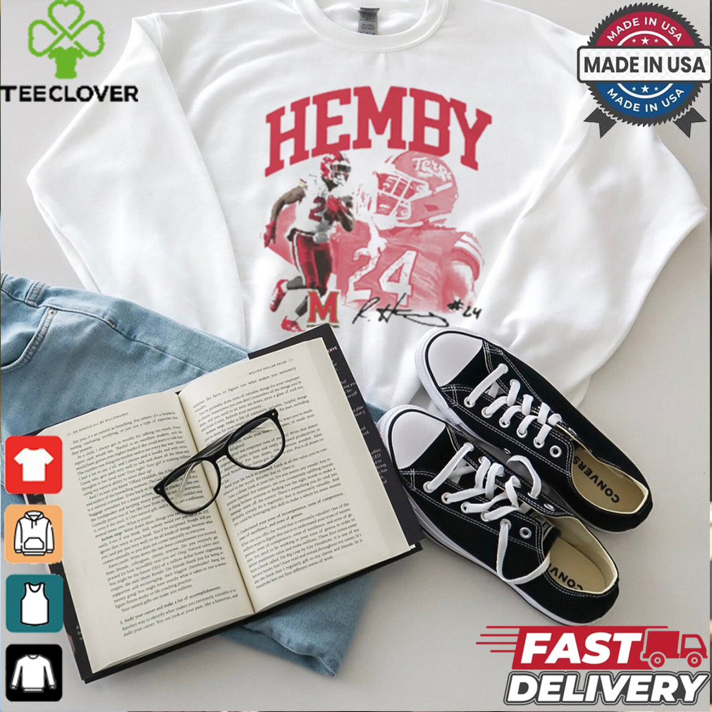 Roman Hemby Maryland Terrapins Spotlight Signature t shirt Roman Hemby Maryland Terrapins Spotlight Signature t shirt