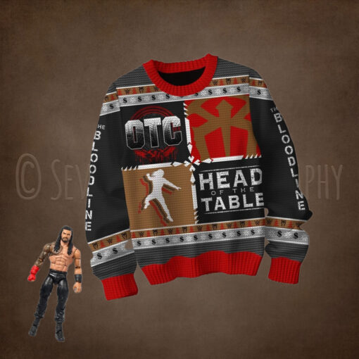 Roman Reigns OTC Head Of The Table WWE Ugly Sweater