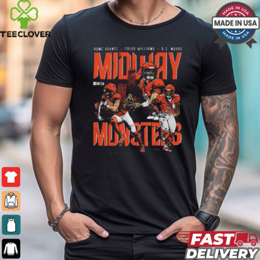 Rome Odunze Caleb Williams D.J. Moore Chicago Bears Midway Monsters Graphic t hoodie, sweater, longsleeve, shirt v-neck, t-shirt