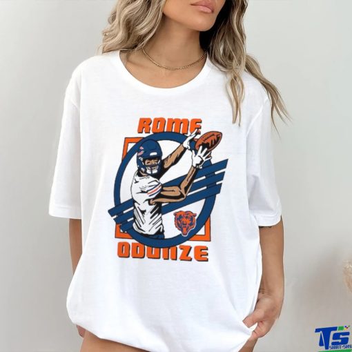 Rome Odunze Chicago Bears Homage Caricature Player Tri Blend T Shirt