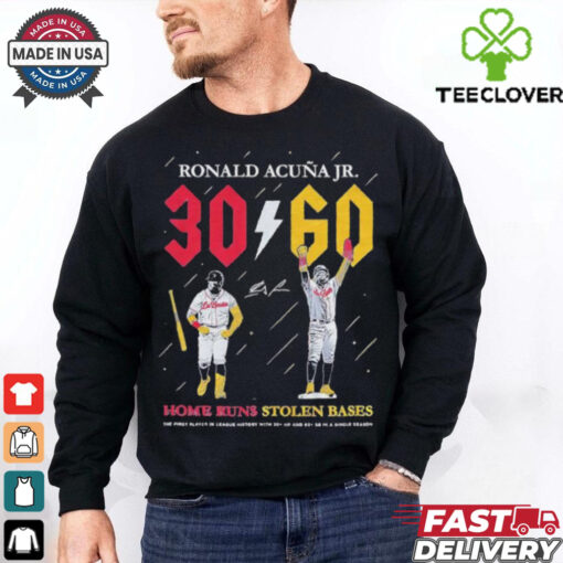 Ronald Acuna Jr. 30 Home Runs 60 Stolen Bases signature shirt