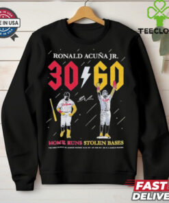 Ronald Acuna Jr. 30 Home Runs 60 Stolen Bases signature shirt