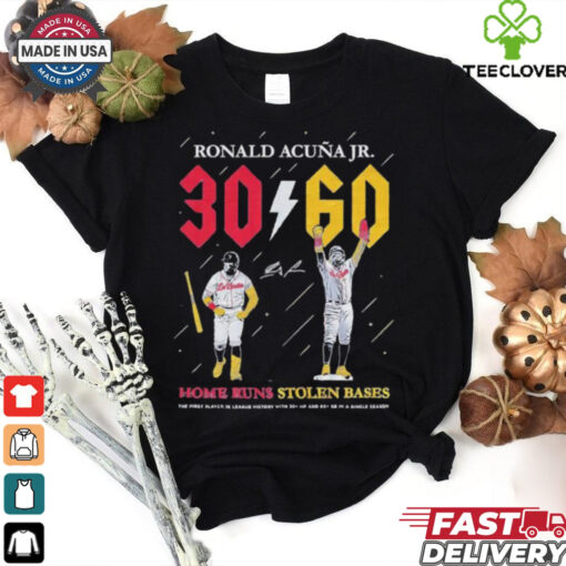 Ronald Acuna Jr. 30 Home Runs 60 Stolen Bases signature shirt