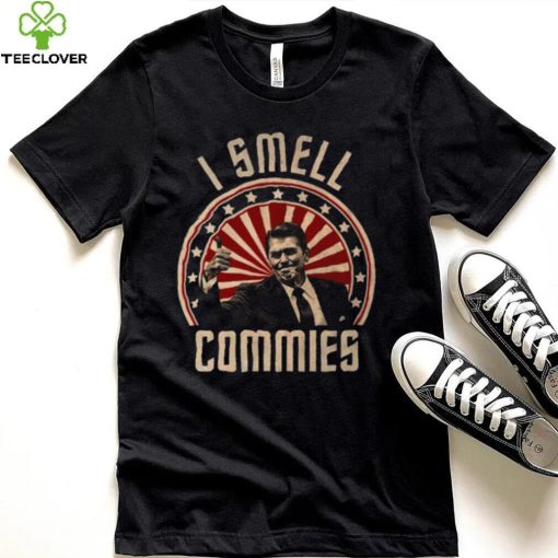 Ronald Reagan I Smell Commies Funny Political Humor hoodie, sweater, longsleeve, shirt v-neck, t-shirt