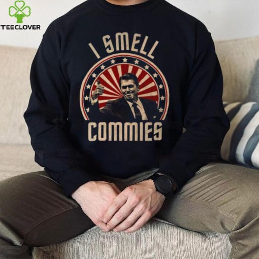 Ronald Reagan I Smell Commies Funny Political Humor hoodie, sweater, longsleeve, shirt v-neck, t-shirt