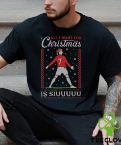 Ronaldo All I Want For Christmas Is Siuuu T Shirt 3 Ronaldo All I Want For Christmas Is Siuuu T Shirt