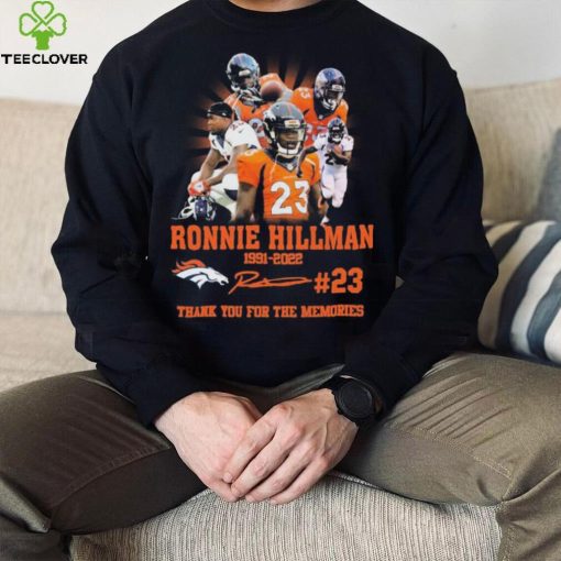 Ronnie Hillman Denver Broncos 1991 2022 Thank You For The Memories Signatures Shirt