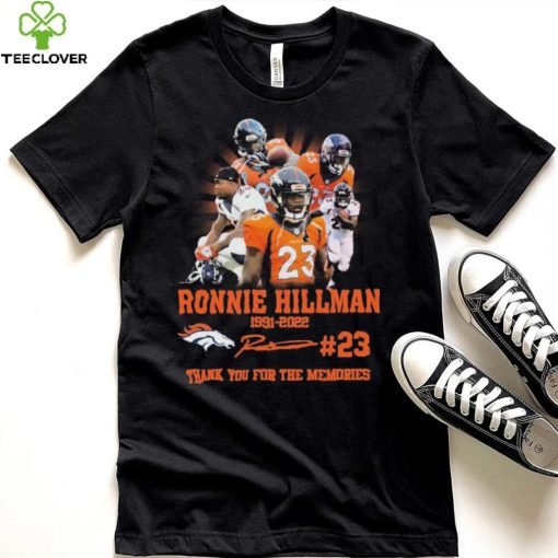 Ronnie Hillman Denver Broncos 1991 2022 Thank You For The Memories Signatures Shirt