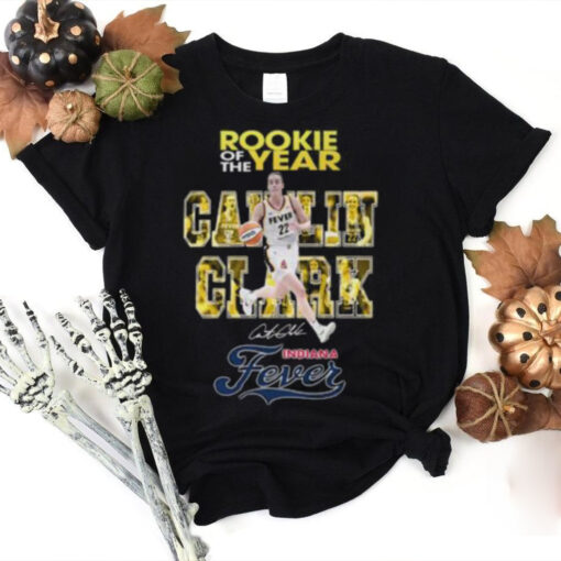 Rookie Of The Year Caitlin Clark Indiana Fever Signature Graphich Design Vintage T Shirt