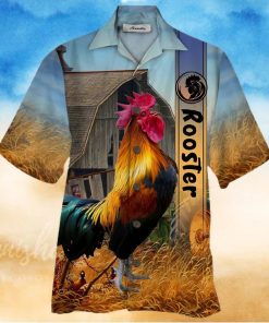 Rooster Colorful Unique Design Unisex Hawaiian Shirt